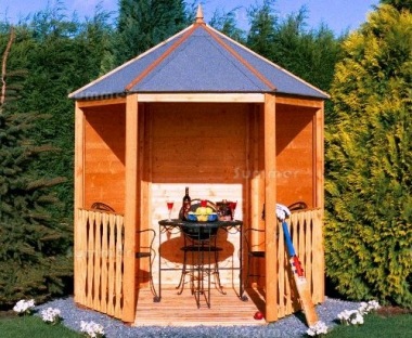 Wooden Gazebo 084 - Hexagonal, FSC® Certified Wooden Gazebo 084 - Hexagonal, FSC® Certified
