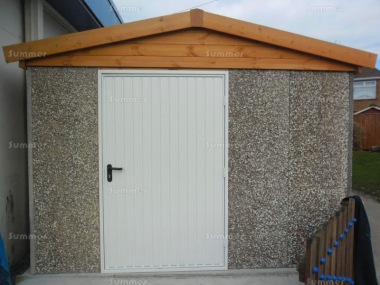 Spar Apex Concrete Shed 671 - Powder Coated Steel Door Spar Apex Concrete Shed 671 - Powder Coated Steel Door