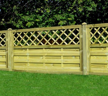 Fence Panel 436 - Planed Timber, 9mm Reeded Boards, 3x2 Frame
