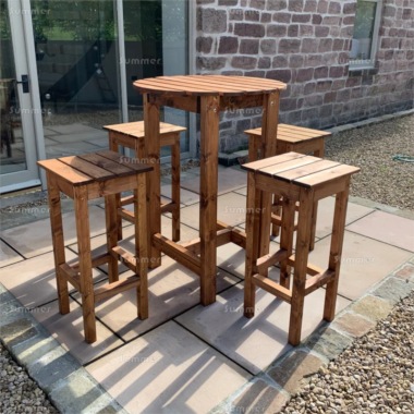 4 Seater Bar Set 127 - Bar Stools, Table, Fully Assembled, FSC® Certified 4 Seater Bar Set 127 - Bar Stools, Table, Fully Assembled, FSC® Certified