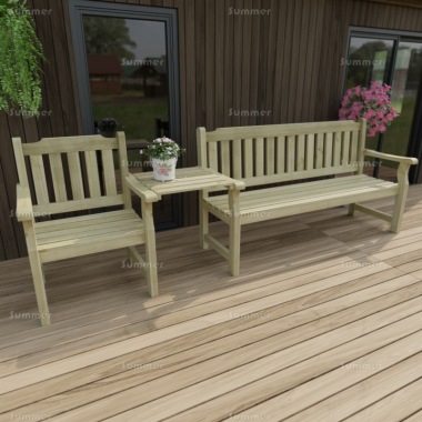4 Seater Companion Set 231 - Pressure Treated, Square Tray 4 Seater Companion Set 231 - Pressure Treated, Square Tray