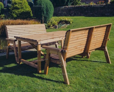 6 Seater Dining Set 649 - Benches, Rectangular Table