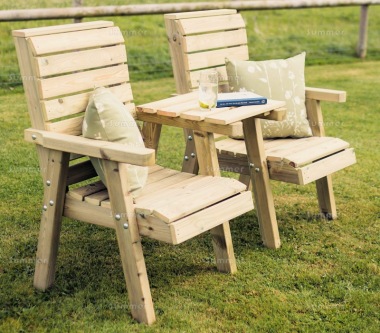 2 Seater Companion Set 940 - High Back, Square Tray