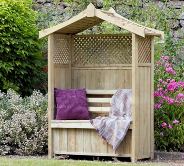 Pressure Treated Arbour 946 - Built In Storage, PEFC Certified Pressure Treated Arbour 946 - Built In Storage, PEFC Certified