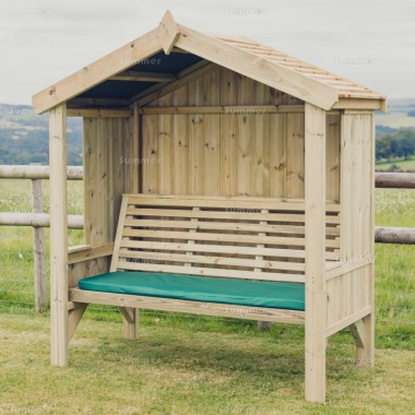 Pressure Treated Arbour 901 - Apex Roof, Fully Boarded