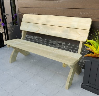 3 Seater Bench 212 - Pressure Treated, Chunky Pine