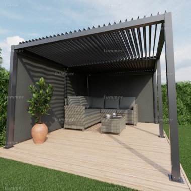 Metal Pergola Gazebo 94 - Adjustable Louvred Roof