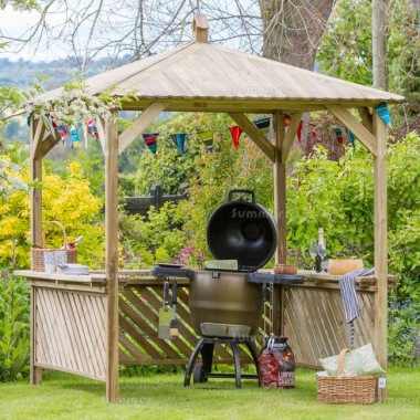 Pressure Treated Barbecue Shelter 964 - Hipped Roof, PEFC Certified