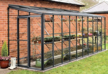 Aluminium Lean To Greenhouse 691 - Toughened Glass