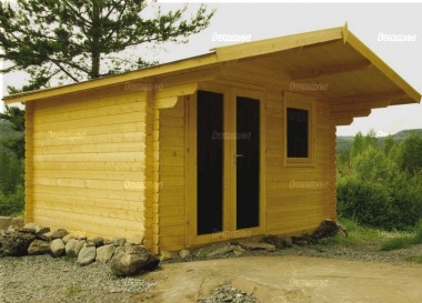 Apex Double Door 40mm Log Cabin 454 - Double Glazed