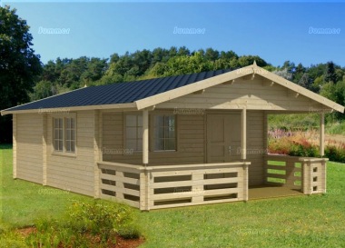 Three Room Apex Log Cabin 807 - Double Door, Verandah Three Room Apex Log Cabin 807 - Double Door, Verandah