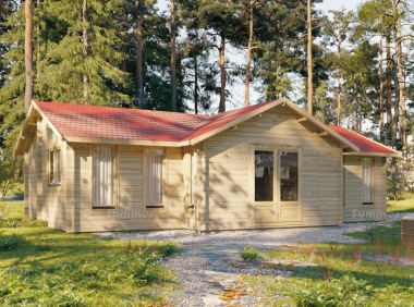 Four Room Clocktower Log Cabin 582 - T Shape, Double Glazed Four Room Clocktower Log Cabin 582 - T Shape, Double Glazed