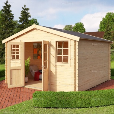 Apex 28mm Log Cabin 666 - Double Door, PEFC Certified