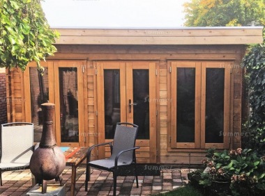 Double Glazed Log Cabin 601 - Large Panes, EPDM Roof