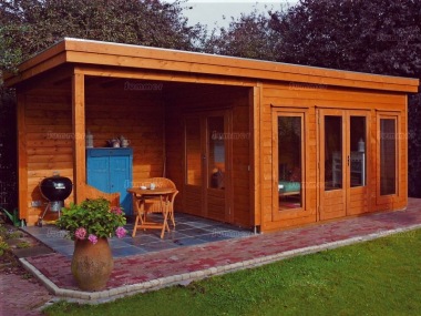 Gazebo 389 - With Integral Summerhouse, EPDM Roof