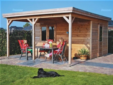 Gazebo 394 - With Integral Summerhouse, EPDM Roof
