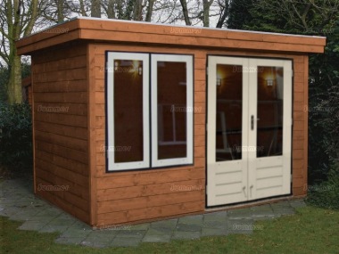 Double Glazed Log Cabin 301 - Large Panes, EPDM Roof Double Glazed Log Cabin 301 - Large Panes, EPDM Roof