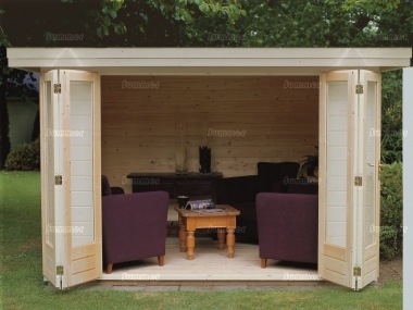 Folding Door Log Cabin 303, EPDM Roof