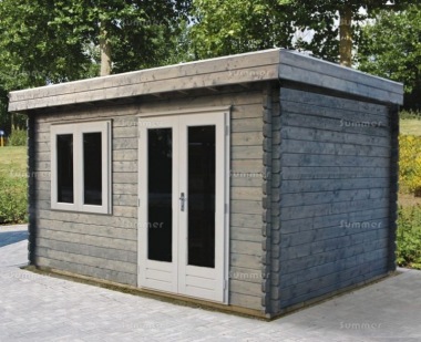 Double Door Log Cabin 669 - Double Glazed, EPDM Roof