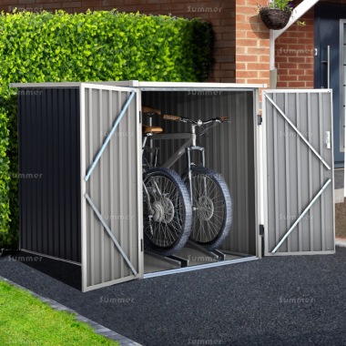 Metal Bike Store 368 - Galvanized Steel, 2 Bike Racks Metal Bike Store 368 - Galvanized Steel, 2 Bike Racks