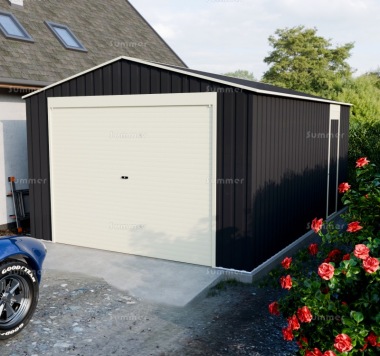 Apex Metal Garage 386 - Roller Shutter Door, Galvanized Steel