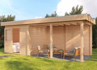 28mm Gazebo 260 - With Integral Summerhouse, EPDM Roof 28mm Gazebo 260 - With Integral Summerhouse, EPDM Roof