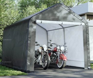 Portable Shed 520 - Woven Polyethylene Cover, Steel Framing