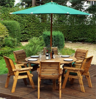 6 Seater Dining Set 570 - Armchairs, Round Table, Fully Assembled, FSC® Certified 6 Seater Dining Set 570 - Armchairs, Round Table, Fully Assembled, FSC® Certified