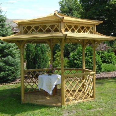 Gazebo 432 - Hexagonal, Pressure Treated Pagoda