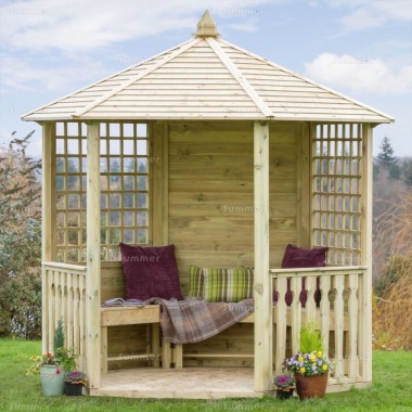 Gazebo 959 - Pressure Treated, Slatted Roof, PEFC Certified