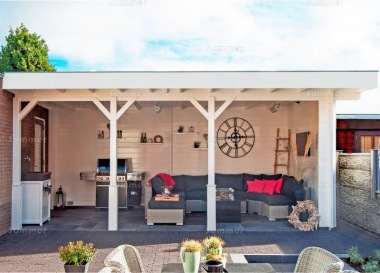 Wooden Gazebo 378 - Fully Boarded Walls, EPDM Roof