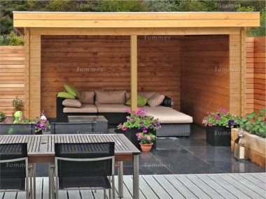 Wooden Gazebo 680 - Fully Boarded Walls, EPDM Roof