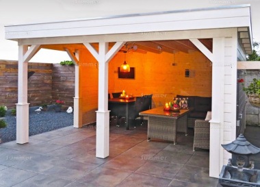 Wooden Gazebo 683 - Fully Boarded Walls, EPDM Roof