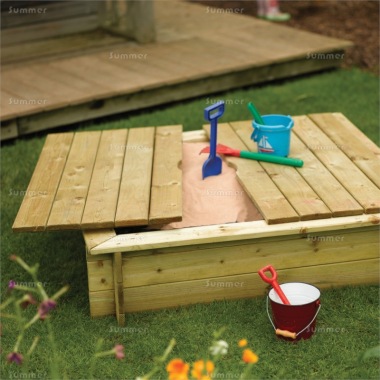 Pressure Treated Wooden Sandpit 312 - Boarded Lid, PEFC Certified
